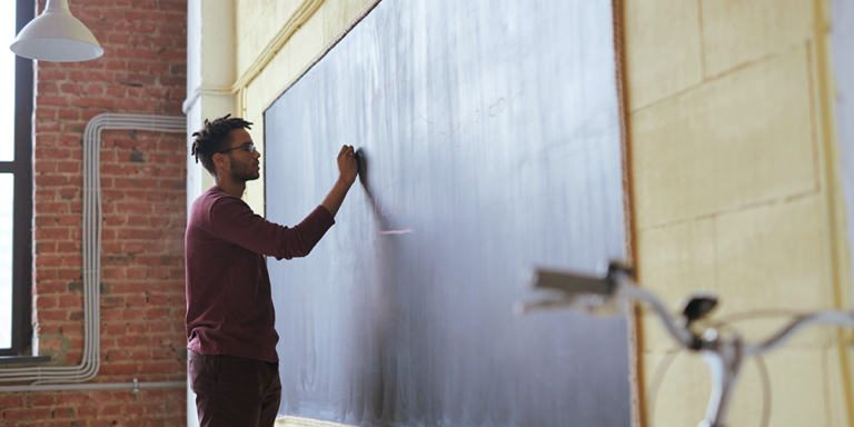 Teacher in classroom