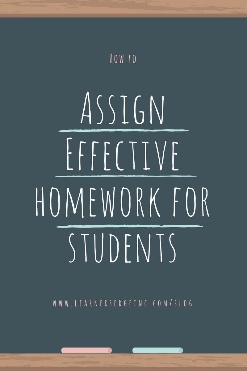 why schools should assign homework